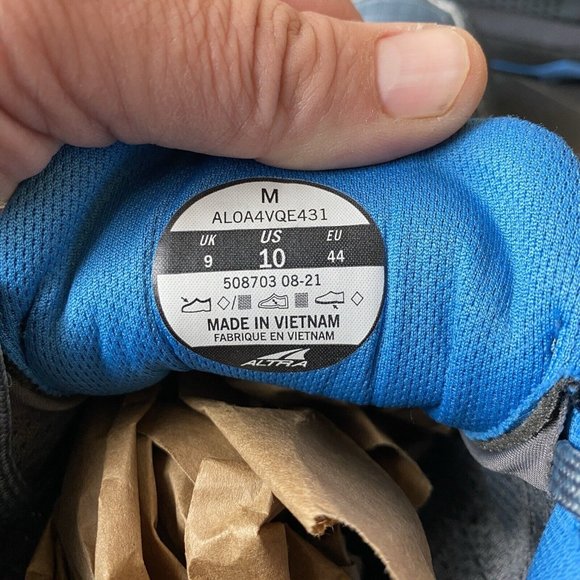 Altra Lone Peak 5 Trail AL0A4VQE431 Running Blue Gray Shoes Trail Mens Size 10 - Picture 8 of 12